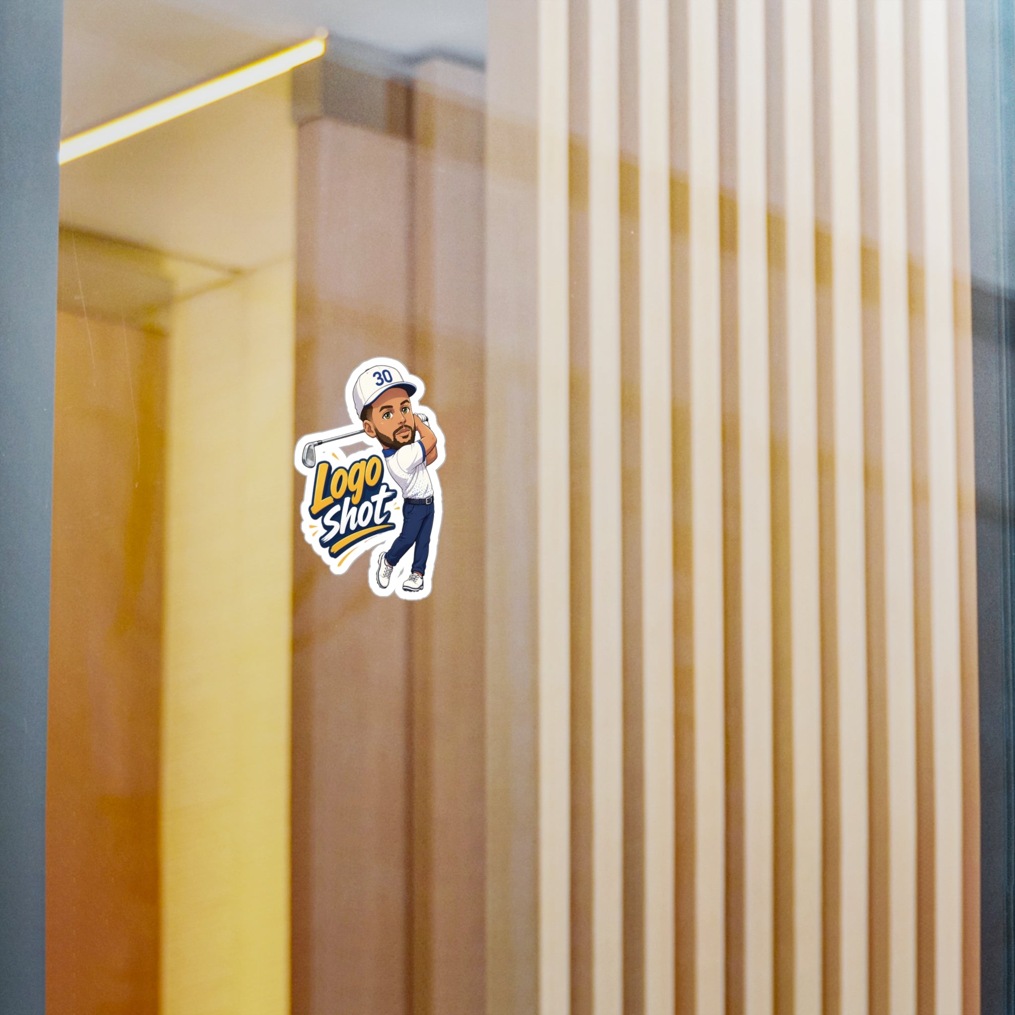 No.30 Championship Logo Shot Golf Sticker